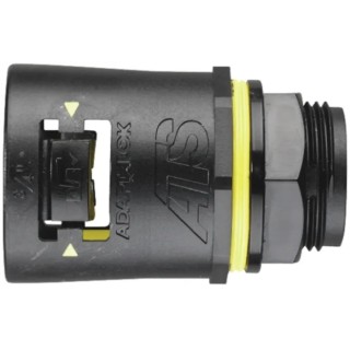 Adaptaflex Black Polyamide 66 Conduit Fitting, 16 mm Nominal Size, M16 Thread, IP68 IP67 IP66 7TCA296170R0105 AT16/M16/A/BLY