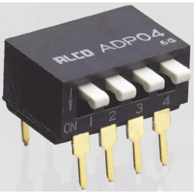 TE Connectivity Rotary Coded DIP Switch Surface Mount Piano Actuator 50mΩ Contact Resistance 1-1571999-6