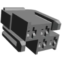 TE Connectivity Junior Timer Automotive Connector Female Black Nylon Housing 4 Way Crimp Termination 365060-3
