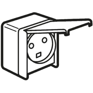 Legrand 32A Grey 1 Gang Plug Socket Plexo Indoor & Outdoor Type E 0 558 72