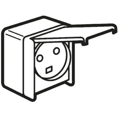 Legrand 32A Grey 1 Gang Plug Socket Plexo Indoor & Outdoor Type E 0 558 72