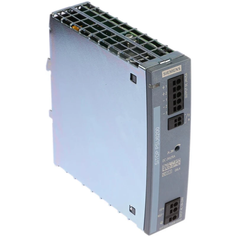 Siemens SITOP PSU6200 Switched Mode DIN Rail Power Supply 24V DC Output 5A Current 120W Power 85–264V AC/DC Input PSU6200