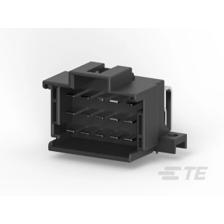 TE Connectivity Heavy Duty Sealed Automotive Connector Male Black PCB 15 Way Solder Termination 9-966140-2