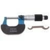 RS PRO Cast Iron Frame External Micrometre with Ratchet Thimble 0-25 mm Measuring Range ±0.004 mm Accuracy RS-725-5733