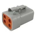 Deutsch 4 Way Grey Male Automotive Connector Cable Crimp Termination DTP06-4S