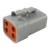 Deutsch 4 Way Grey Male Automotive Connector Cable Crimp Termination DTP06-4S