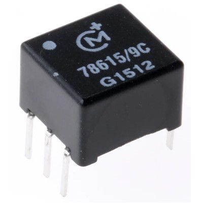 Murata Power Solutions Through Hole Pulse Transformer 1CT:1CT Turns Ratio, 10000μH Primary Inductance, 1.33Ω 78615/9C