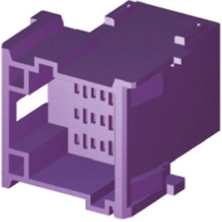 TE Connectivity Timer Automotive Connector Male Purple Cable 12 Way Crimp Termination 4-967627-1