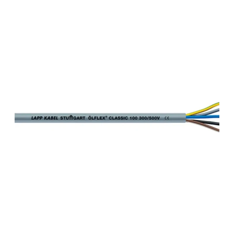 Lapp ÖLFLEX CLASSIC 100 Control Cable, 7 Cores 20 AWG, Unscreened, Silver Grey Polyvinyl Chloride Sheath, 50 m 0010026