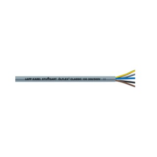 Lapp ÖLFLEX CLASSIC 100 Control Cable 3 Cores 18 AWG Unscreened 50 m Silver Grey Polyvinyl Chloride Sheath 00100424