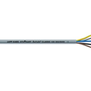Lapp ÖLFLEX CLASSIC 100 Control Cable, 4 Cores 16 AWG, Unscreened, 50 m Length, Silver Grey Polyvinyl Chloride 00100654