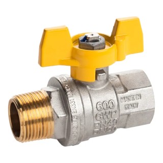 RS PRO Brass Threaded 2-Way BSPP Ball Valve 40 Bar Pressure Rating 733-5303