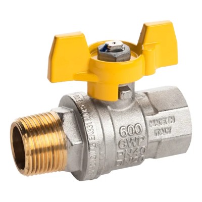 RS PRO Brass Threaded 2-Way BSPP Ball Valve 40 Bar Pressure Rating 733-5303