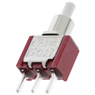 RS PRO Push Button Switch Momentary PCB SPDT Red LED 28V dc 120V ac 3A 50000 Cycles Cap Actuator 85°C 7346782P