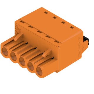 Weidmüller BL 5.08 Series Pluggable Terminal Block, 5 Contacts, 5.08 mm Pitch, 1 Row, 14 A, 400 V, Polybutylene 1013720000