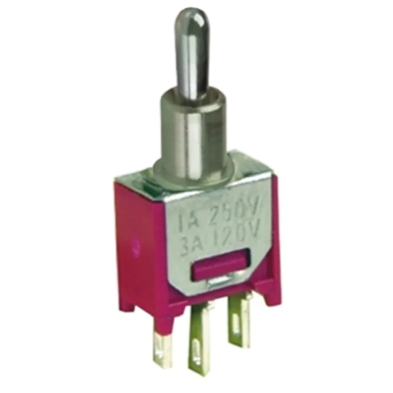 RS PRO Toggle Switch Panel Mount On-On SPDT Solder Terminal Chrome Plated Brass Actuator 15V dc 240V ac 3A 734-7211