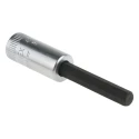STAHLWILLE 1/4 in Drive Bit Square Chrome Alloy Steel Socket 30mm Overall Length 01050005