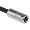 STAHLWILLE 1/4 in Drive Bit Square Chrome Alloy Steel Socket 30mm Overall Length 01050005