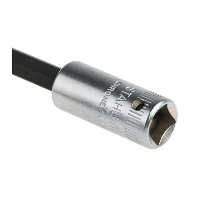 STAHLWILLE 1/4 in Drive Bit Square Chrome Alloy Steel Socket 30mm Overall Length 01050005