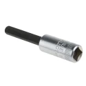 STAHLWILLE 1/4 in Drive Bit Square Chrome Alloy Steel Socket 30mm Overall Length 01050005