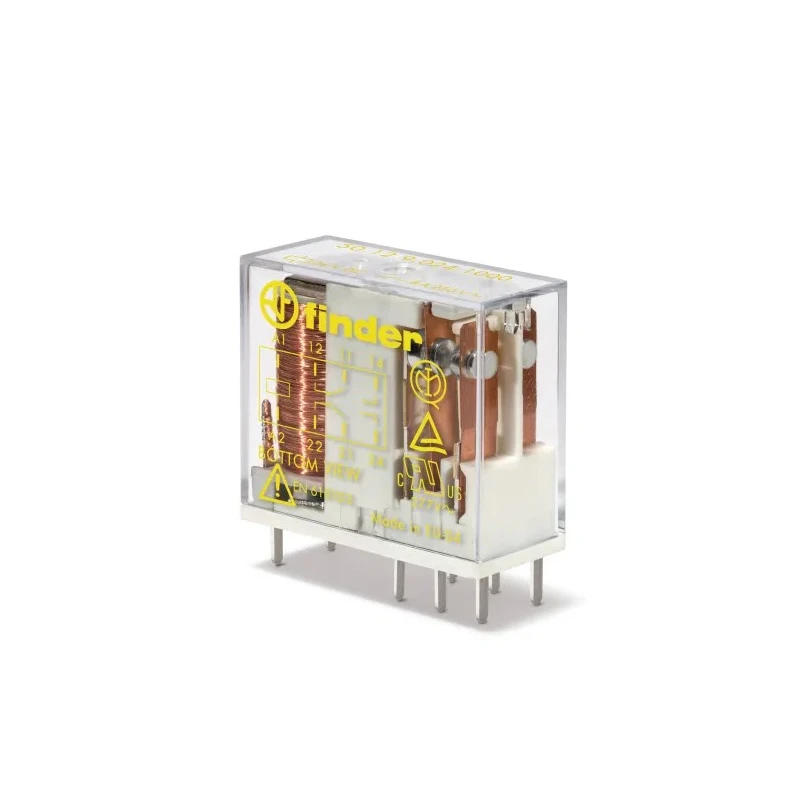 Finder PCB Force Guided Relay 2-Pole DPDT 125V DC Coil Voltage 50 Series 50.12.9.125.5000