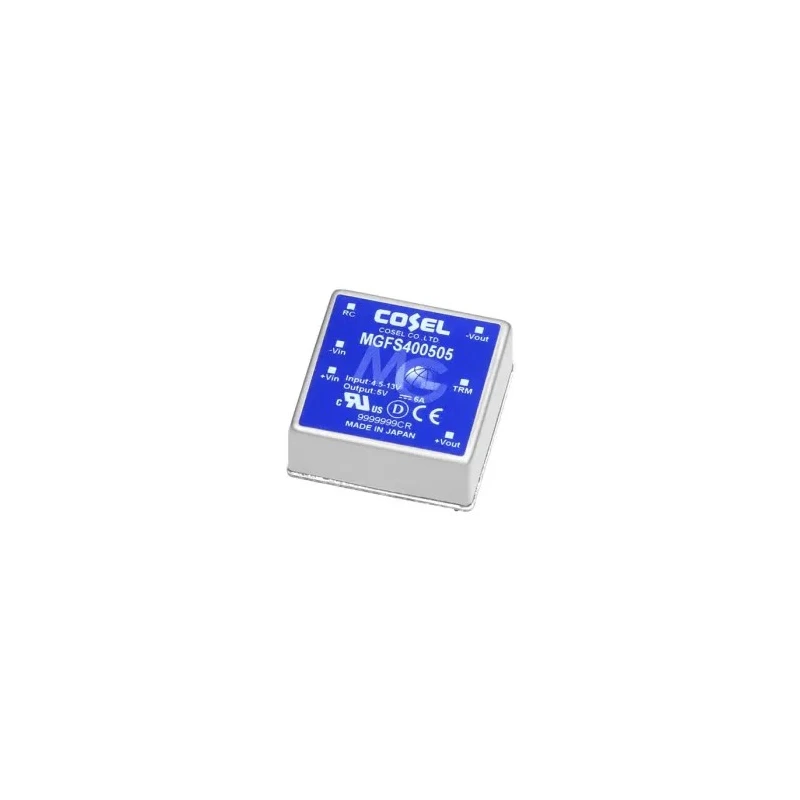 Cosel DC/DC Converter 5V DC, 6A Output, 13V DC Max Input, 4.5V Min Input, 30W Power, PCB Mount, 6-Pin, 1x1 in Package MGFS40
