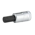 STAHLWILLE 3/8 in Drive Bit Socket, 20mm Overall Length, Chrome Alloy Steel, Model 02050010
