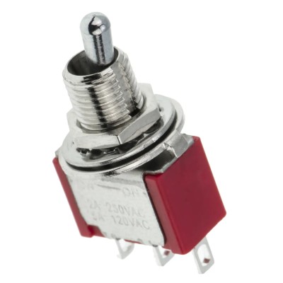 RS PRO Toggle Switch Panel Mount On-On SPDT Solder Terminal 26 V DC 112 V AC 1MS 40,000 Cycles 734-7097