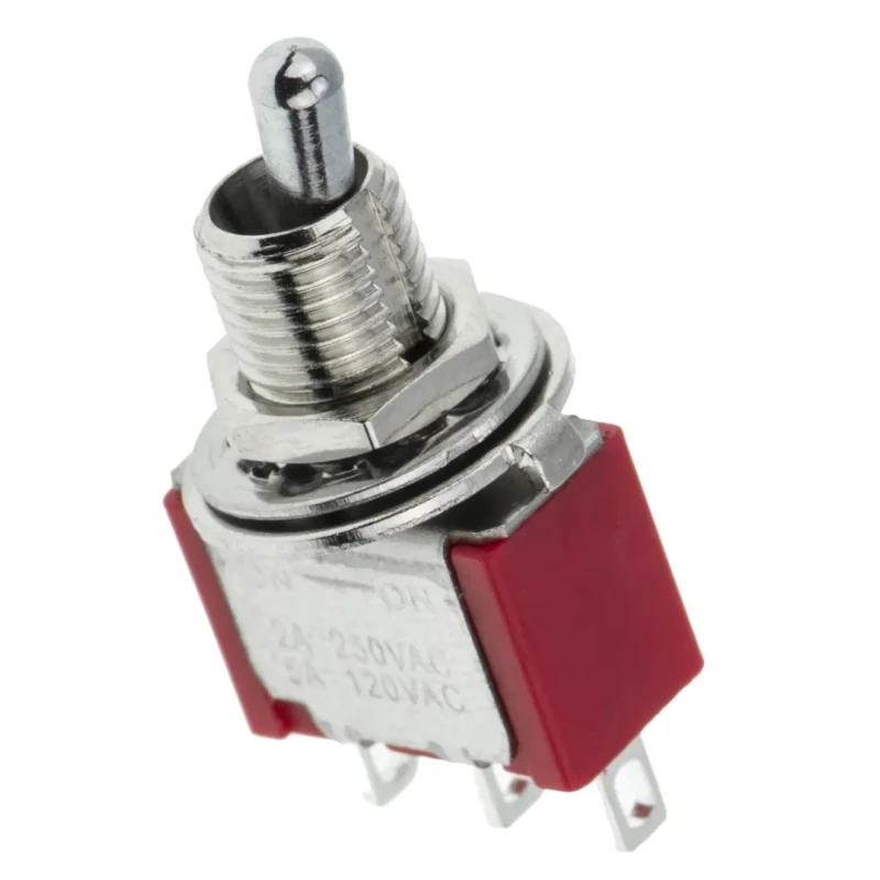RS PRO Toggle Switch Panel Mount On-On SPDT Solder Terminal 26 V DC 112 V AC 1MS 40,000 Cycles 734-7097
