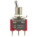RS PRO Toggle Switch Panel Mount On-On SPDT Solder Terminal 26 V DC 112 V AC 1MS 40,000 Cycles 734-7097