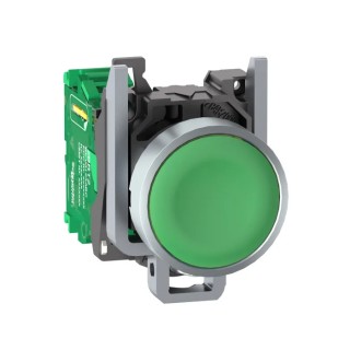Schneider Electric Harmony XB5 Series Push Button Switch, Spring Return, Panel Mount, 22.3 mm Cutout, IP66 IP67 ZB4RTA3