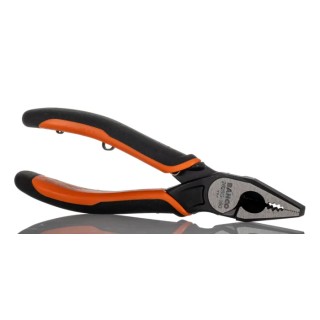 Bahco Combination Plier 1-Piece 160mm Overall Length 33mm Jaw Length 2 mm Cutting Capacity Steel Black Finish 2628 G-160IP