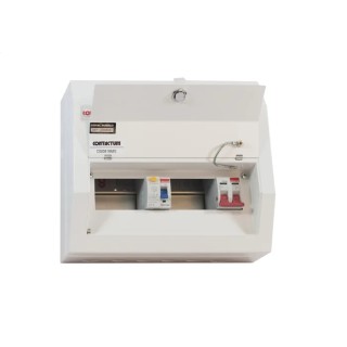 Contactum Steel Consumer Unit 8 Ways 100A 250V BS EN 61439-3 Defender DS0818MS
