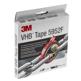 3M VHB Black Foam Tape Double Sided Acrylic Adhesive 19mm Width 1.1mm Thickness 3m Length Germany 3M 5952 19mm x 3m