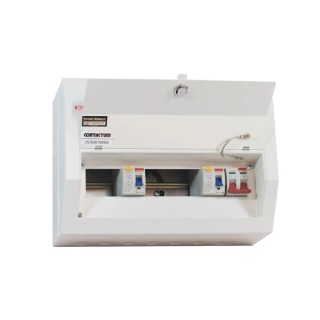 Contactum 8 Steel Consumer Unit 100A, BS EN 61439-3 Defender DDS08188MS