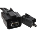 Molex IC Socket USB Cable Male USB Type A (Mountable) to Male USB 2.0 Mini USB Type B (Mountable) Black 500 mm 111015-0100