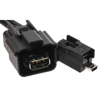 Molex IC Socket USB Cable Male USB Type A (Mountable) to Male USB 2.0 Mini USB Type B (Mountable) Black 500 mm 111015-0100