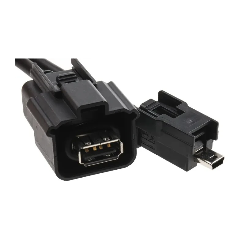 Molex IC Socket USB Cable Male USB Type A (Mountable) to Male USB 2.0 Mini USB Type B (Mountable) Black 500 mm 111015-0100