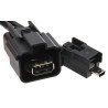 Molex IC Socket USB Cable Male USB Type A (Mountable) to Male USB 2.0 Mini USB Type B (Mountable) Black 500 mm 111015-0100
