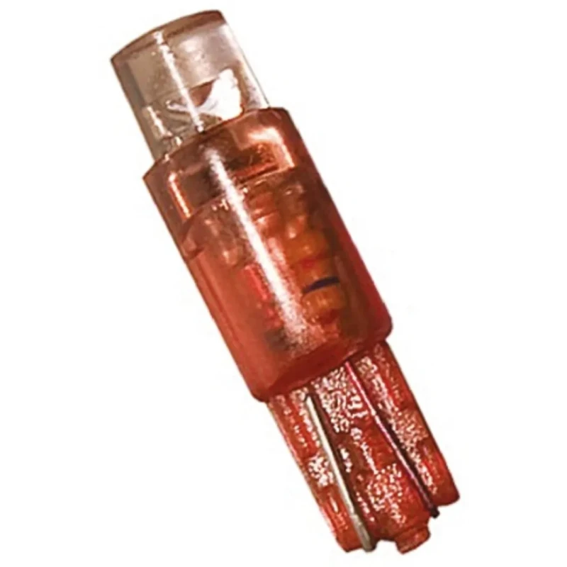 JKL Components Red Indicator Lamp Wedge Base 24V, 15mA, 4.5 mm Diameter LE-0509-01R