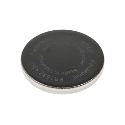 Panasonic BR1632 Button Battery Lithium Polycarbon Monofluoride Chemistry 3 V 120mAh 16 mm Diameter BR-1632/DBN
