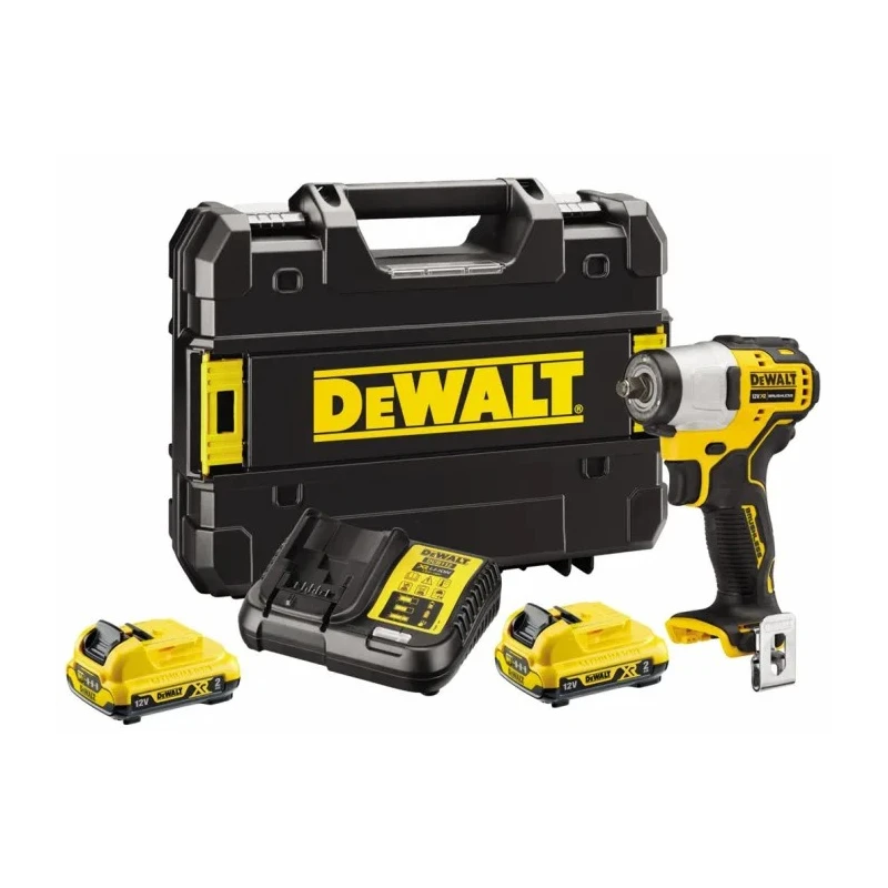 DeWALT 3/8 in 12V Cordless Impact Wrench, 2 Ah Battery, 168Nm Torque, Brushed Motor, 2850 RPM DCF902D2-GB
