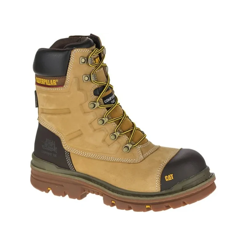 CAT Premier Honey Composite Toe Capped Men's Safety Boots Size UK 10 EU 44 Lace Up Water Resistant HRO SRC EN ISO P720148