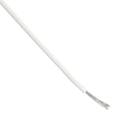 Alpha Wire Hook Up Wire PVC Series White, 24 AWG, 7/0.20 mm Core Strands, 30 m Length, Polyvinyl Chloride Jacket 7054 WH005