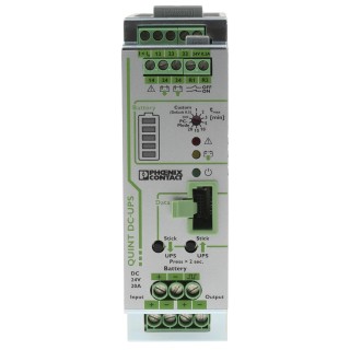 Phoenix Contact Uninterruptible Power Supply QUINT-UPS 24V DC Input 480W Power Rating 20A Current DIN Rail Mount 1h 2320238