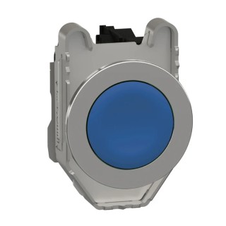 Schneider Electric Harmony XB4 Series Push Button Switch, Spring Return, Panel Mount, 30 mm Cutout, SPST, Blue LED XB4FA61
