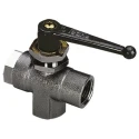 Legris Nickel Plated Brass Threaded BSPP Threaded Ball Valve 1/2 in Body Size 20 bar Pressure 0448 12 21