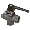 Legris Nickel Plated Brass Threaded BSPP Threaded Ball Valve 1/2 in Body Size 20 bar Pressure 0448 12 21