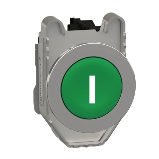 Schneider Electric Harmony XB4 Series Push Button Switch Spring Return Panel 30 mm Cutout SPST Green LED 600 V dc XB4FA3311