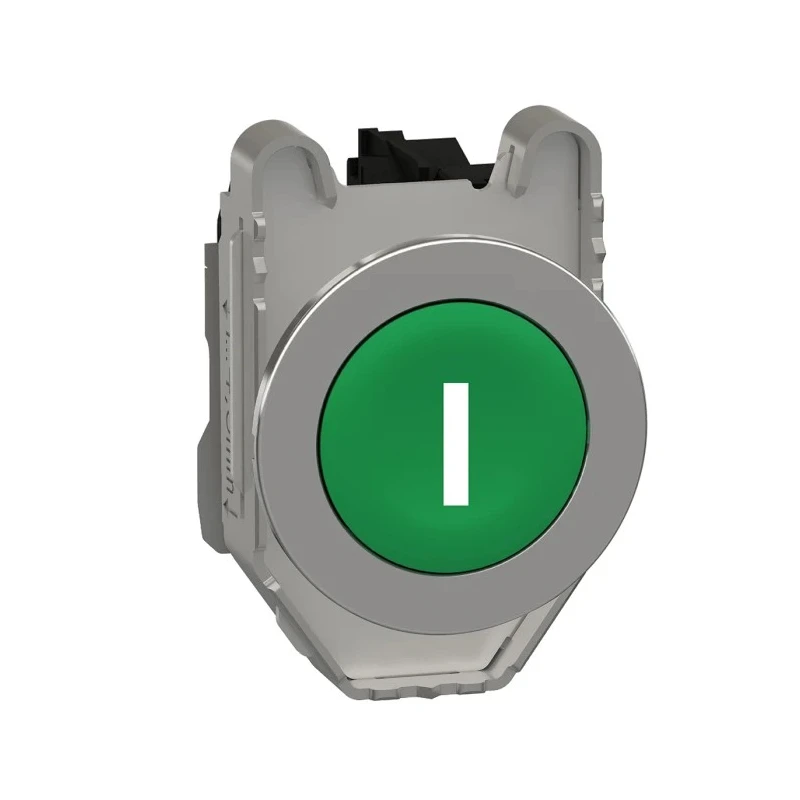 Schneider Electric Harmony XB4 Series Push Button Switch Spring Return Panel 30 mm Cutout SPST Green LED 600 V dc XB4FA3311